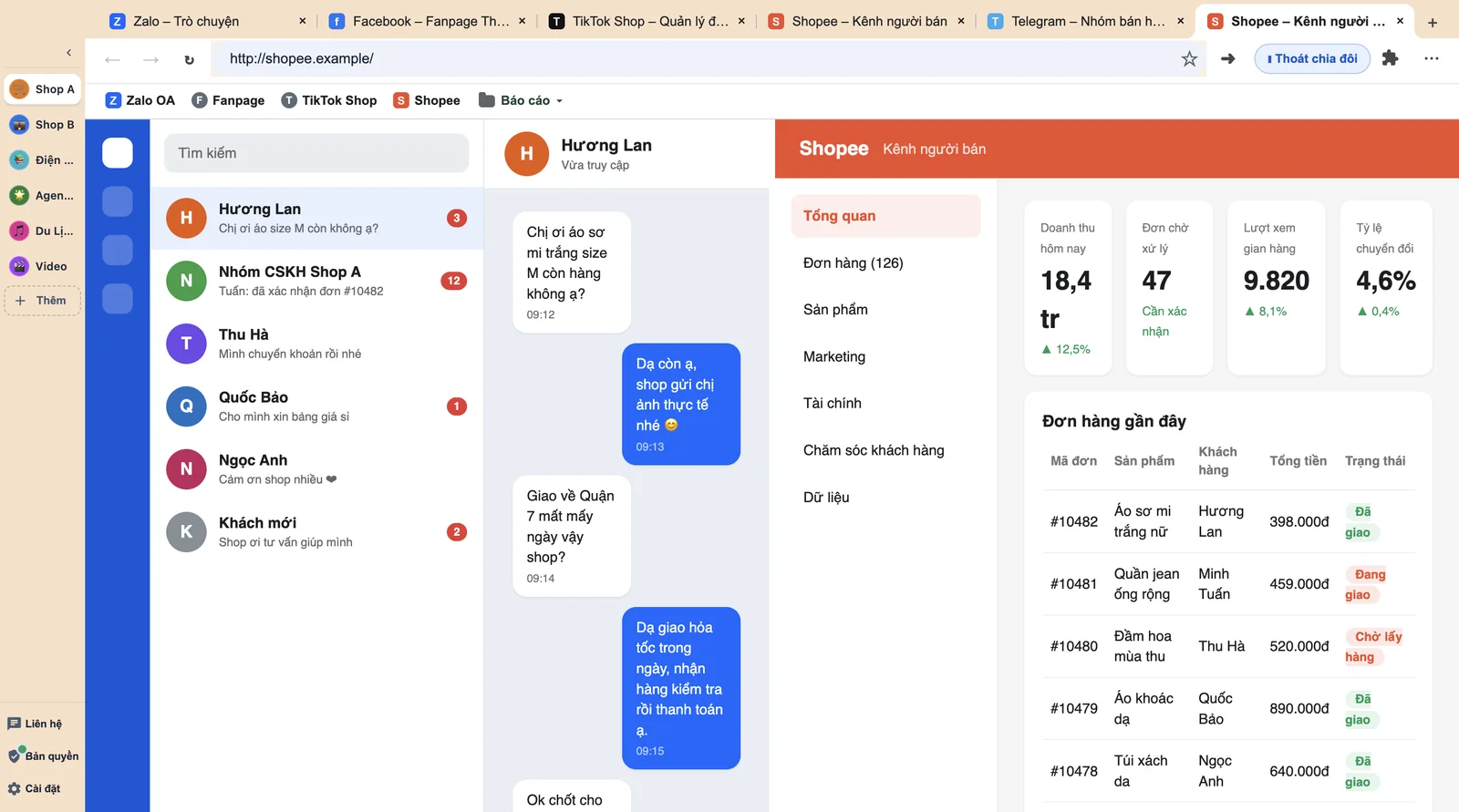 Chia đôi màn hình hai trang web cạnh nhau trong LiBrowser