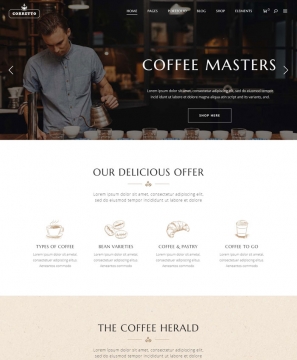 Mẫu website kinh doanh Coffe corretto