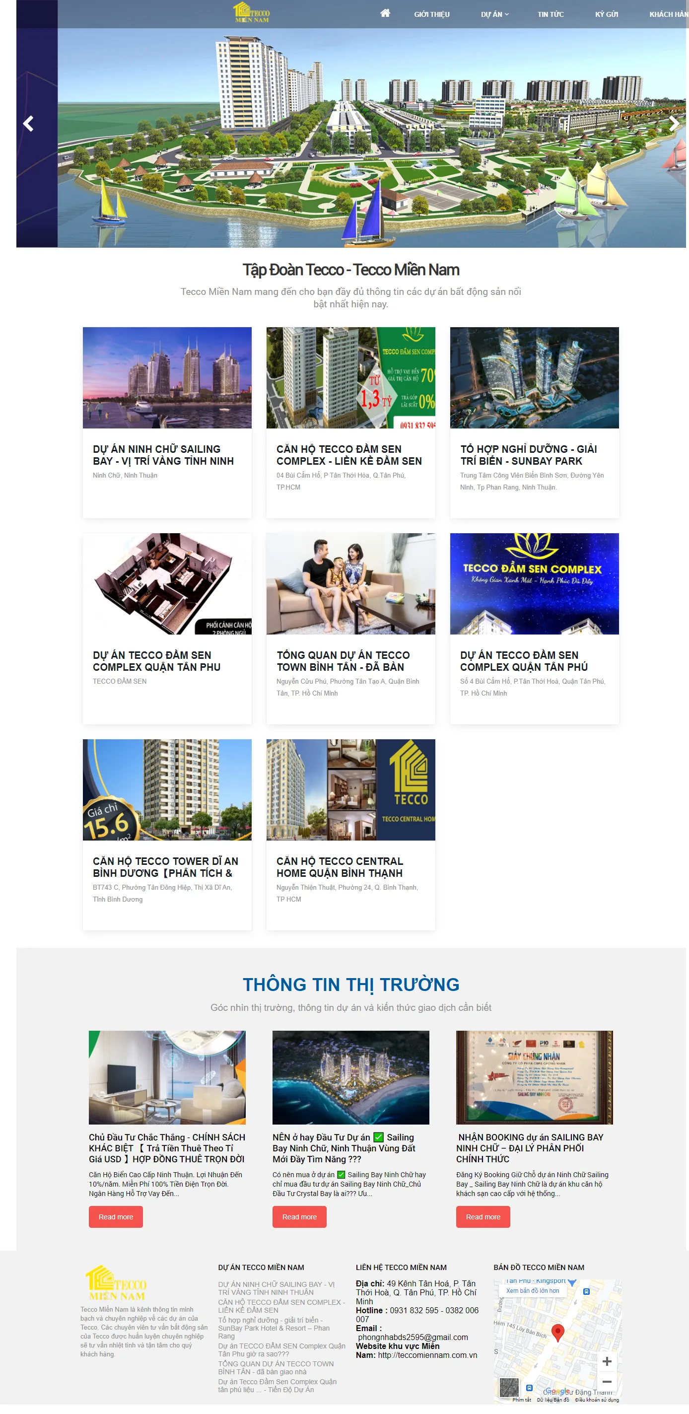 Mẫu website Tecco Miền Nam