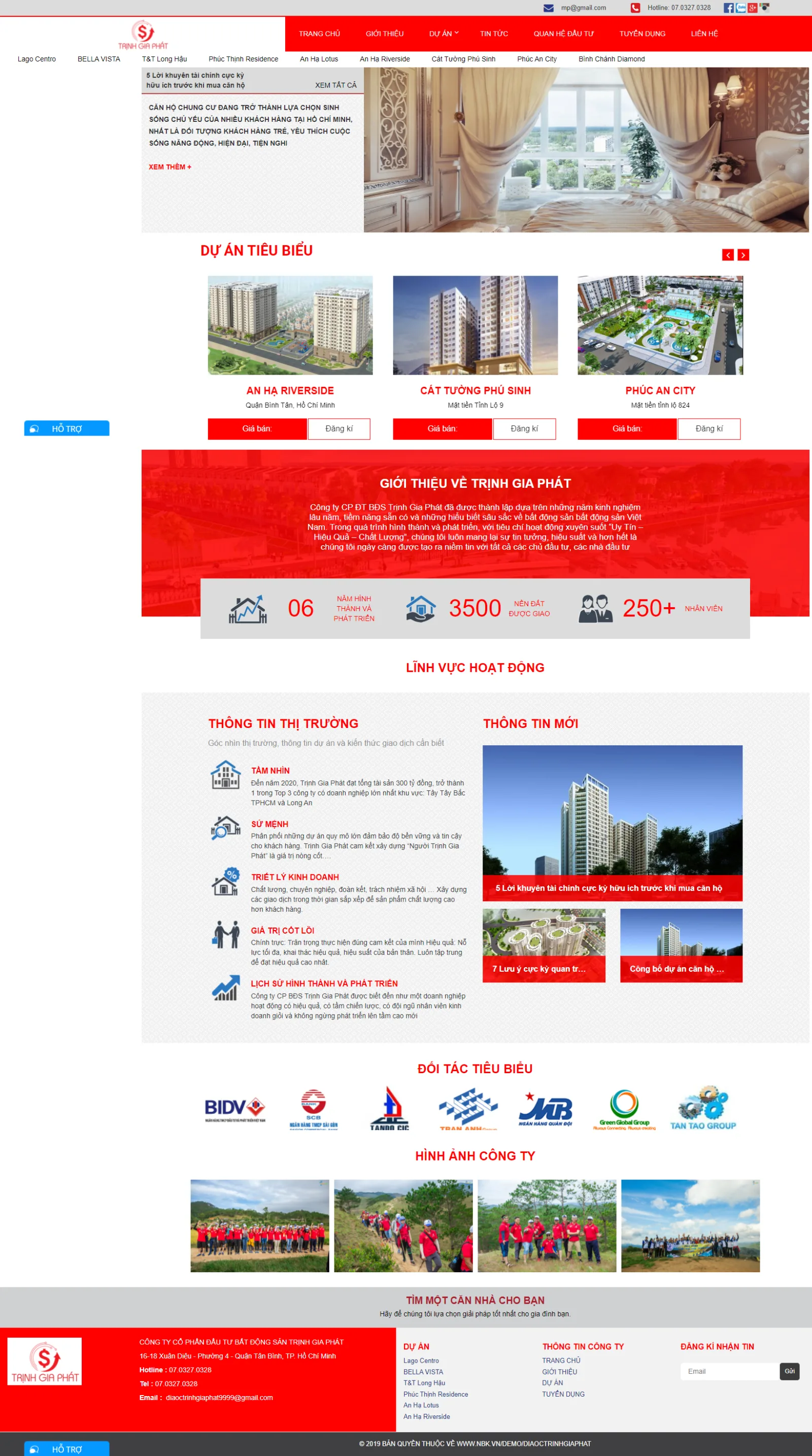 Mẫu website Trịnh Gia Phát