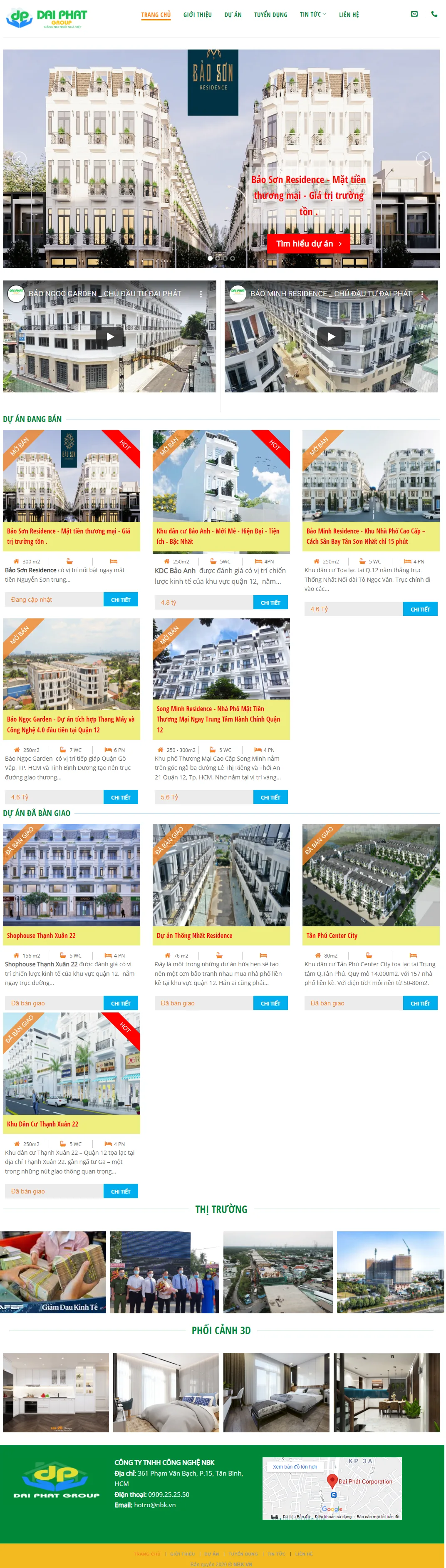 Mẫu website Chủ Đầu Tư Đại Phát