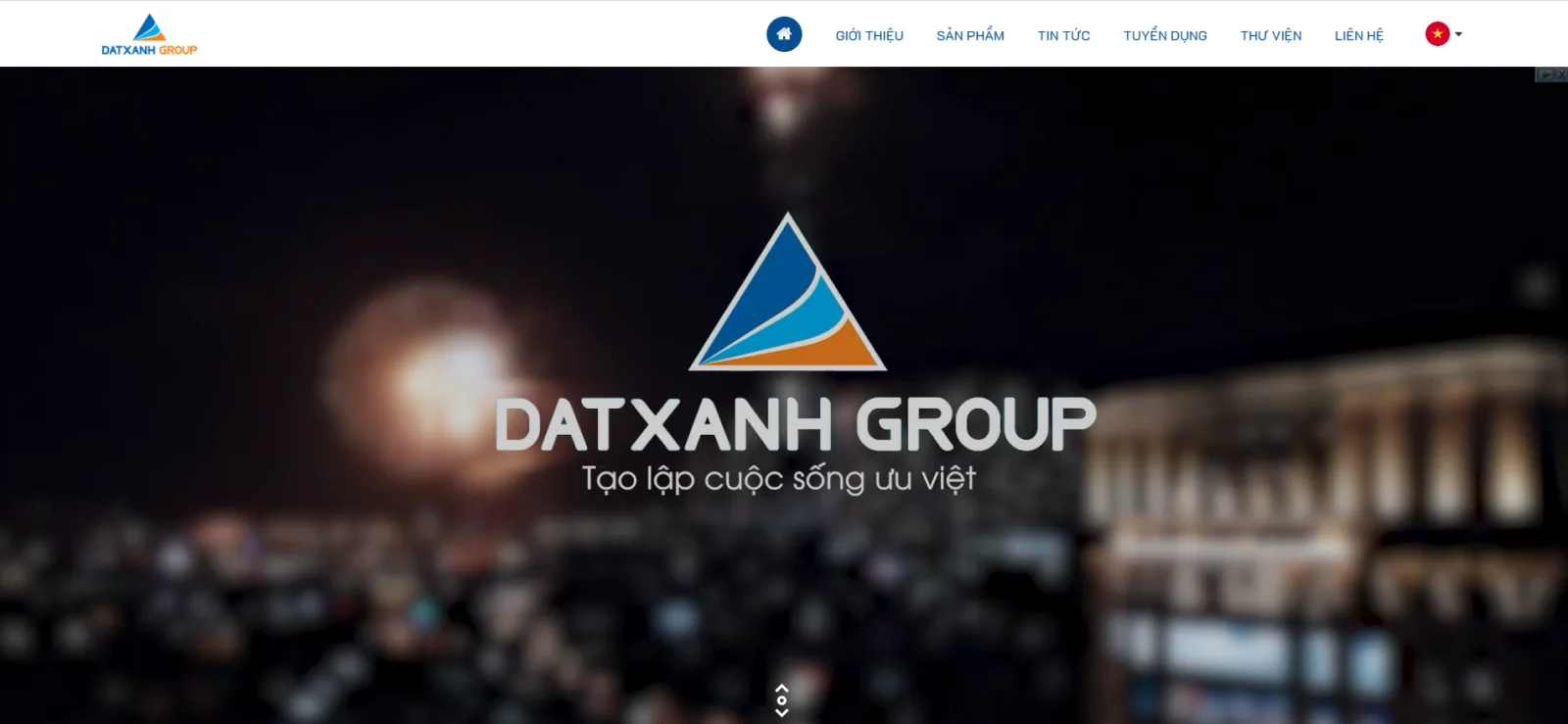 Mẫu website Đất Xanh