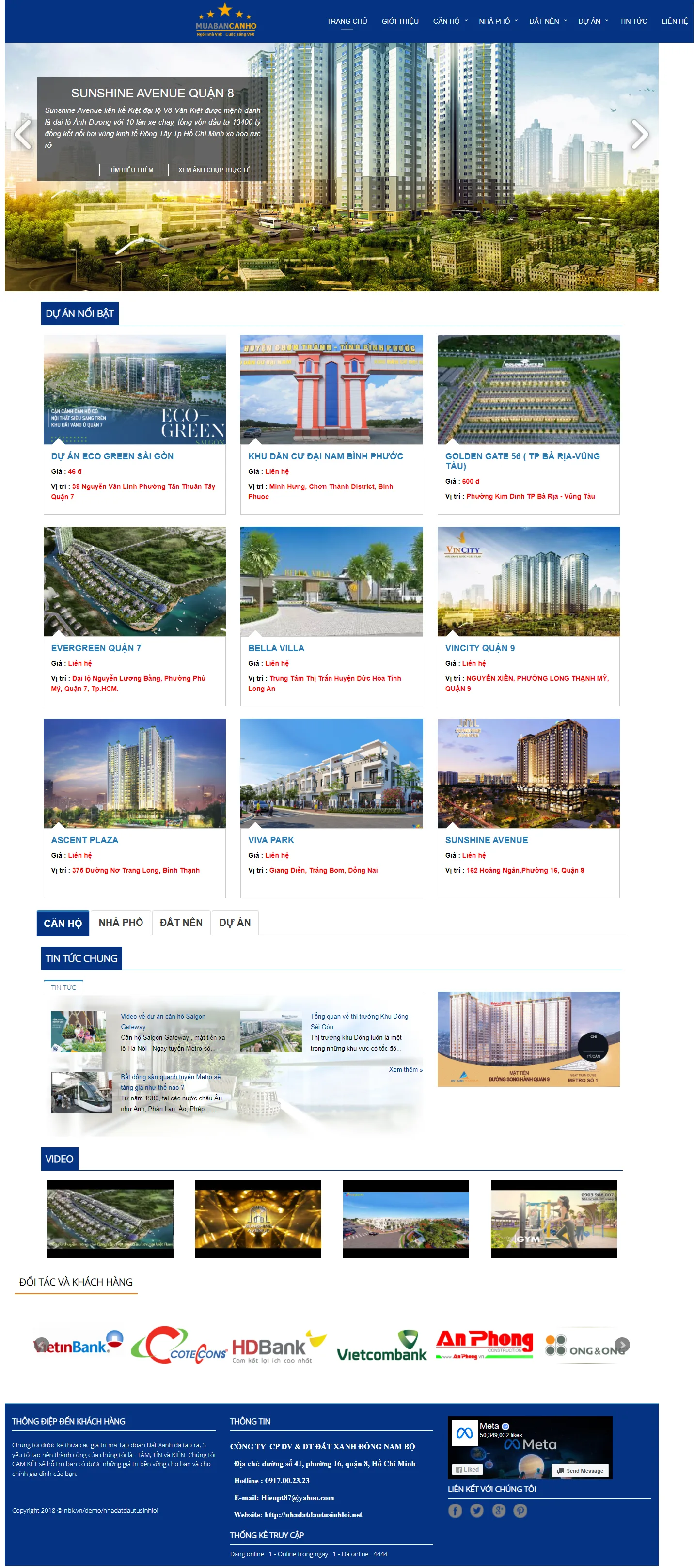 Mẫu website nhà đầu tư sinh lời