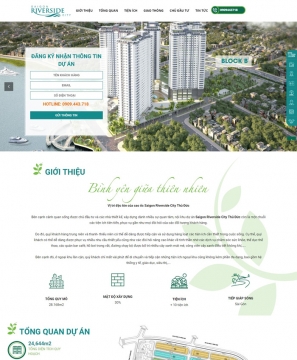 Mẫu website dự án Sài Gòn River