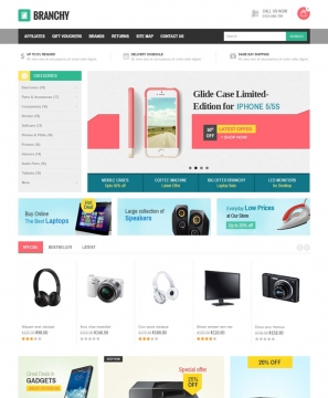 Mẫu website thương mại điện tử Branchy shop