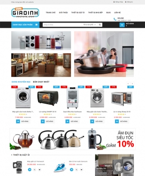 Mẫu website điện tử Electronichome