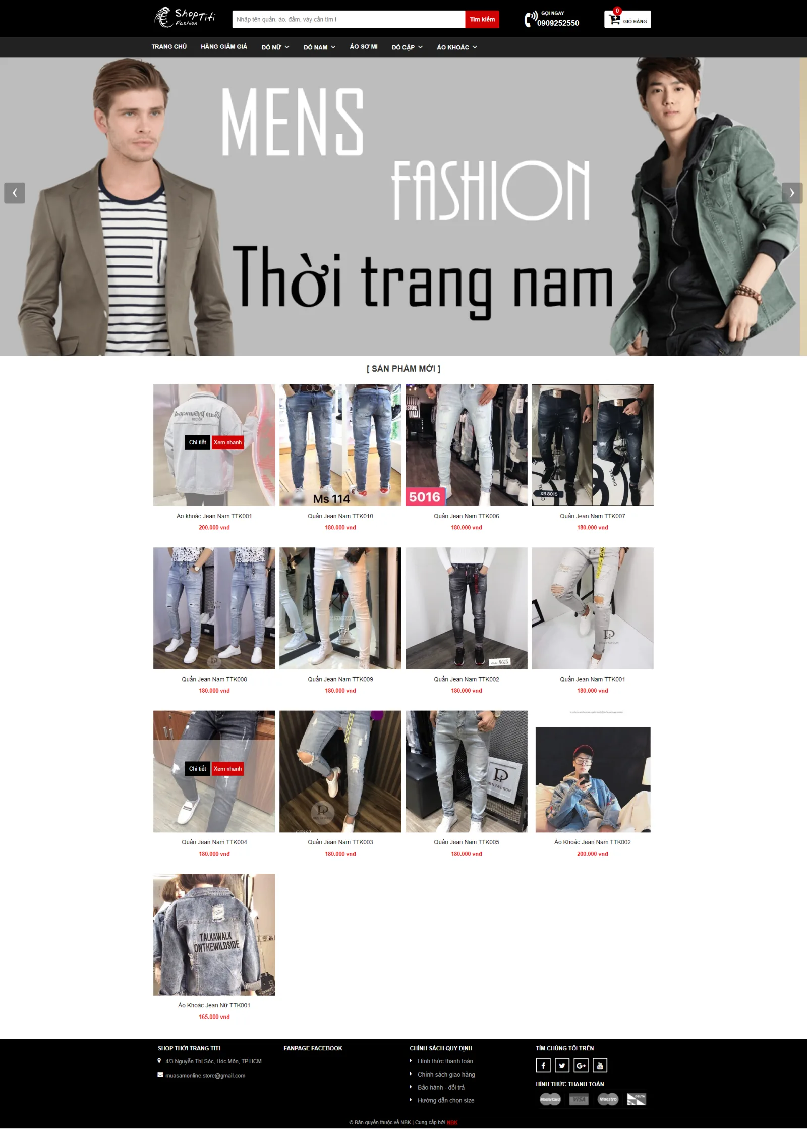 Mẫu website Thời Trang TitiShop