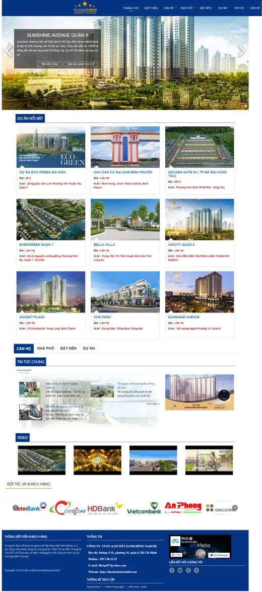 Mẫu website nhà đầu tư sinh lời