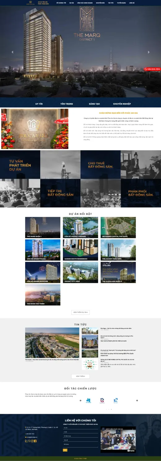 Mẫu website Phúc An Gia