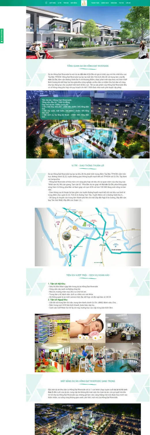 Mẫu website Đất Củ Chi giá rẻ