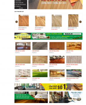 Mẫu website nội thất sàn gỗ