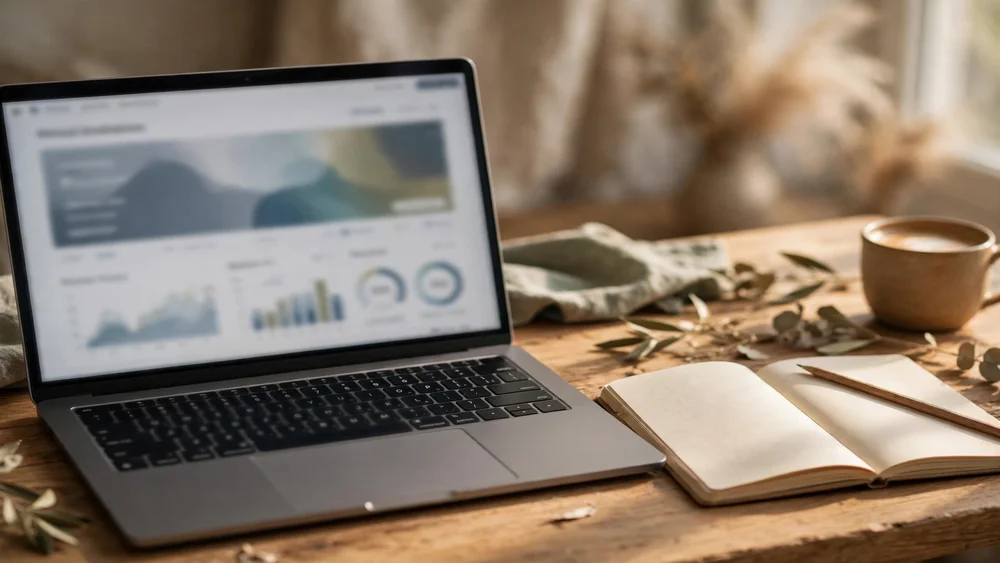 Laptop hiển thị bảng đo tốc độ website