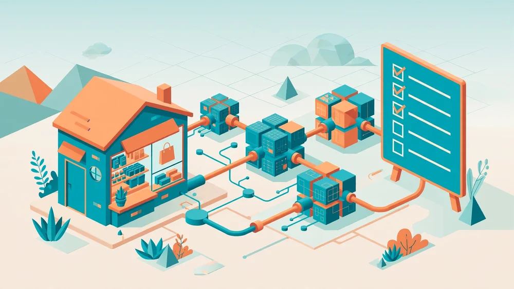 Minh họa isometric các khối kiểm tra dữ liệu nối thành luồng