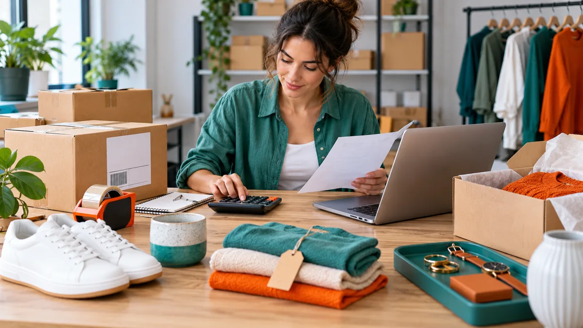 Chủ shop đối chiếu đơn đã quyết toán và bảng tính lợi nhuận