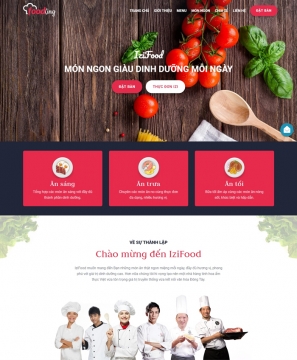 Mẫu website bán hàng thực phẩm Foodking