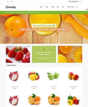 Mẫu website Thực phẩm greenday