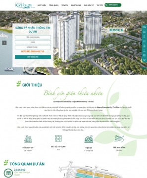 Mẫu website dự án Sài Gòn River
