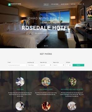 Mẫu website khách sạn Rose hotel