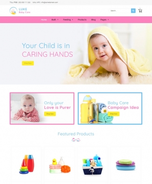 Mẫu website bán hàng Baby shop