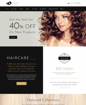 Mẫu website tiệm tóc Hair salon